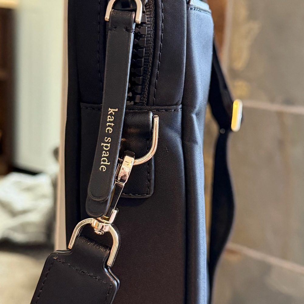 kate spade Black Nylon Laptop Briefcase with Shoulder Strap - Picture 3 of 10